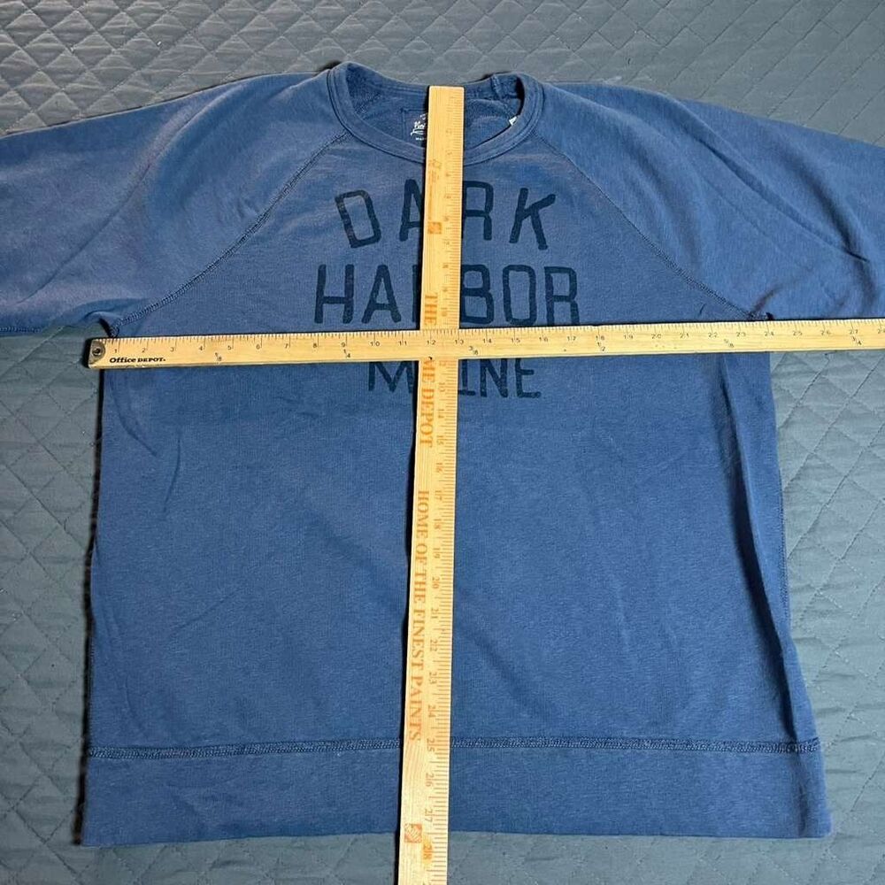 J.CREW Dark Harbor Maine‎ Vintage Fleece Crewneck Sweatshirt Blue Men’s XL - Picture 7 of 9